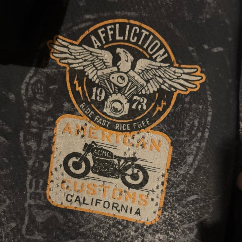 Reversible Women’s Affliction zip up hoodie - Picture 5 of 7